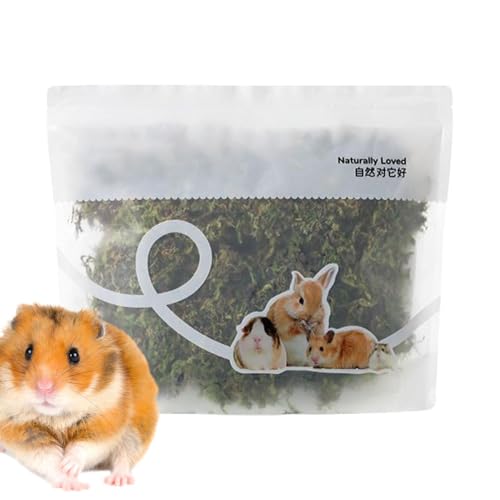 Hamster Moss, Reptilien Moss - 5l Geruchskontrolle natürlicher Hamster -Moos -Bettwäsche,Feuchtigkeitsabsorbierer Habitatdekor für Rennmäuse, Mäuse, kleines Tier von Moxeupon