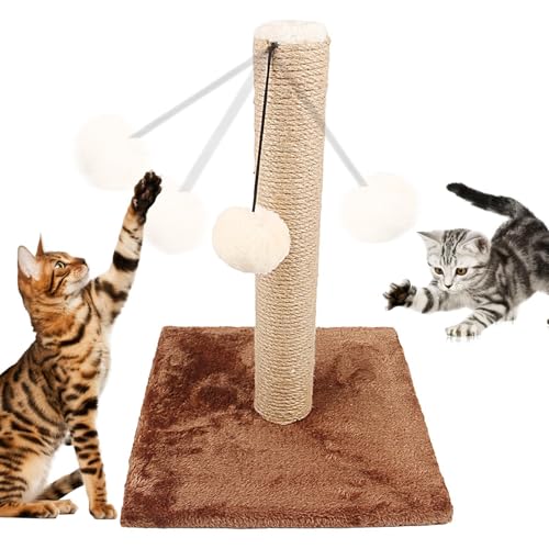 Kratzbäume für Hauskatzen,Kratzbaum für Katzen, lustiger Kätzchen-Kratzturm, Kreativer Katzen-Aktivitätskratzer, Kratzbaum mit aufhängbarem Ball, Sisal-Katzenkratzer für Hauskatzen von Moxeupon