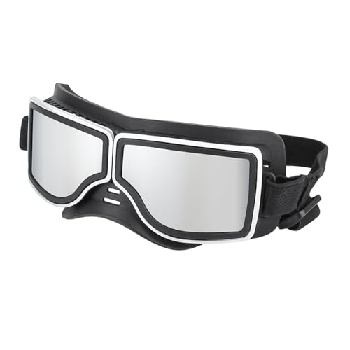 Moxeupon Haustierbrille,Hundebrille - Hundesonnenbrille Hundebrille mit bequemem Rahmen, verstellbaren Trägern - Hundesonnenbrille, UV-Schutz, Wind, Staub, Nebel, für mittelgroße oder große Hunde von Moxeupon