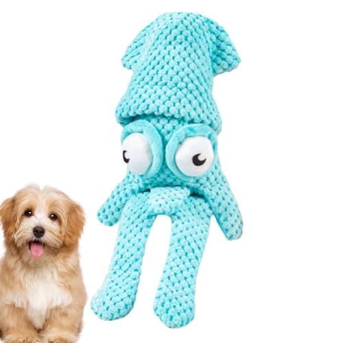 Moxeupon Quietschendes, ausgestopftes Hundespielzeug – Süßes und langlebiges Tintenfisch-Quietschspielzeug für Hunde | Hundespielzeug, interaktives Apportierspiel, Hundegeschenke, reduzieren von Moxeupon