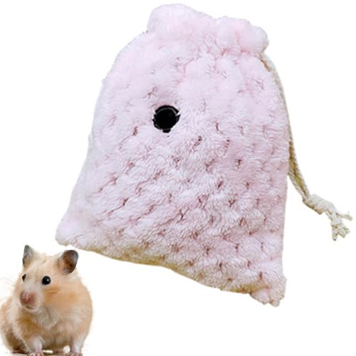 Moxeupon Sugar Gliders Schlafbeutel - Reisehandtasche Baumwollnest für Hamster,Tragbare Tragetasche mit Kordelzug und Belüftungsöffnung für Eichhörnchen und Kleintiere von Moxeupon