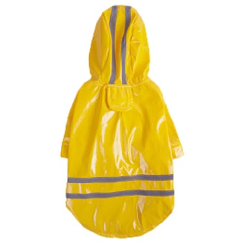 Reflektierender Regenmantel für Hunde, Regenjacke für Hunde - PU-reflektierende Haustier-Regenjacke, Regenmantel, Poncho-Kleidung,wasserdichte Regenponchojacke für kleine Hunde, leichte von Moxeupon