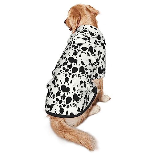 Halloween-Dalmatiner-Hundekostüm, Dalmatiner-Druck, Winterkleidung, Pullover für Halloween, Cosplay, Herbst, Haustiere, Winter-Kapuzenpullover mit Tasche, für mittelgroße und große Hunde, Größe L von MpicChips