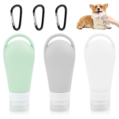 Futtertube Hund Futtertube zum Befüllen Hund 3 Stück Befüllbare Tuben für Hunde 90 ML Futtertube Hund mit Karabiner Silikon Reiseflaschen Zur Aufbewahrung Von Wasser Und Lebensmitteln Verwendet von MplehDa