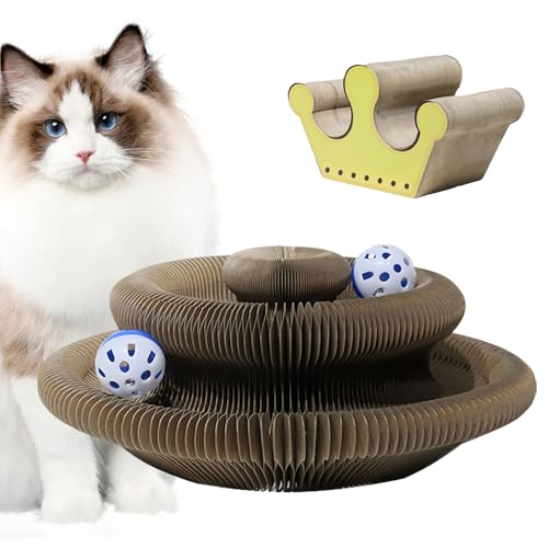 Mppchhn Katzenkratzmatte - Magnetischer Katzenkratzer Karton | Wellpappe mit Ball Kätzchenbett für Möbel Kletterruhe Ecke Indoor Outdoor Wohnzimmer Schlafzimmer Boden Zuhause Mppchhn Katzenkratzmatte - Magnetischer Katzenkratzer Karton | Wellpappe mit Ball Kätzchenbett für Möbel Kletterruhe Ecke Indoor Outdoor Wohnzimmer Schlafzimmer Boden Zuhause von Mppchhn