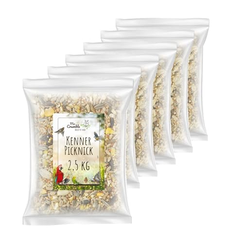 Kenner-Picknick, ganzjähriges Vogelfutter mit Insekten, 6 x 2,5 kg (15 kg) von Mr. Crumble Dried Pet Food