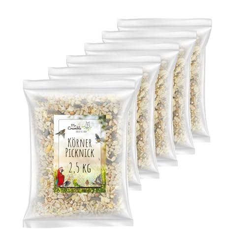 Körner-Picknick, ganzjähriges Vogelfutter 6 x 2,5 kg von Mr. Crumble Dried Pet Food