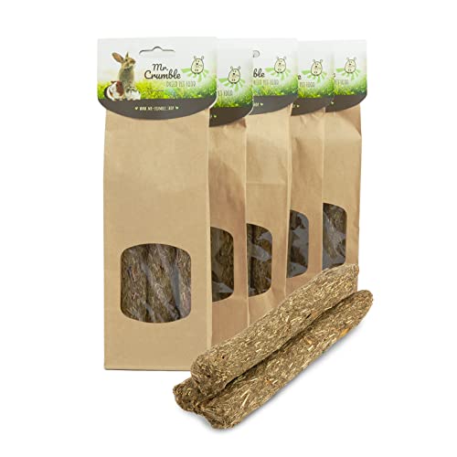 Mr. Crumble Dried Pet Food große Knabberstangen aus Timothy-Heu getreidefrei 5er-Set, Strukturfutter Leckerli für Kaninchen, Meerschweinchen und Degus und andere Nager 5 x 100g von Mr. Crumble Dried Pet Food