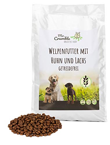 Mr. Crumble Dried Pet Food Welpenfutter Trockenfutter getreidefrei mit Huhn und Lachs 15 kg von Mr. Crumble Dried Pet Food
