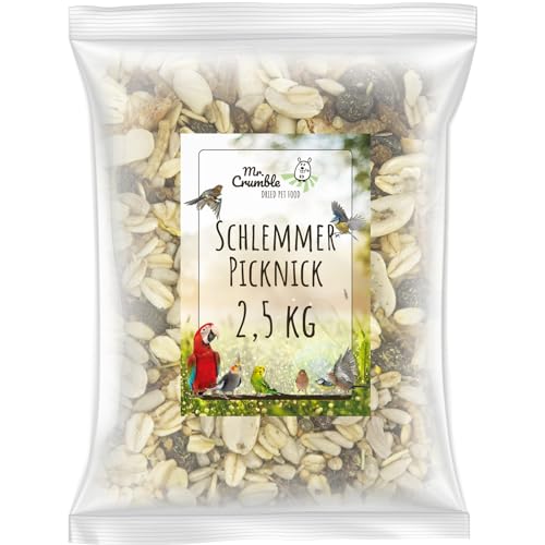 Schlemmer-Picknick mit Insekten Vogelfutter für Wildvögel ganzjährig ohne Weizen 2,5 kg von Mr. Crumble Dried Pet Food