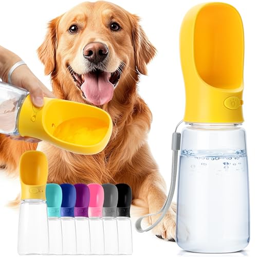 Mr. Pen - Hundewasserflasche, 538.6 g groß, gelb, tragbarer Hundewasserflaschenspender, Hunde-Reisewasserflasche, Reise-Hunde-Wasserflasche, tragbare Wasserflasche für Hunde unterwegs, von Mr. Pen