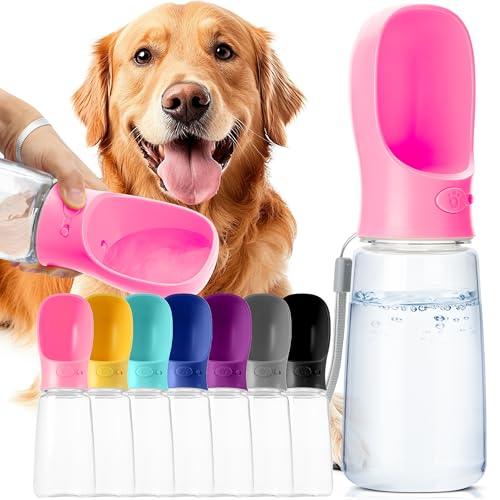 Mr. Pen - Hundewasserflasche, 538.6 g groß, rosa, tragbarer Hundewasserflaschenspender, Hunde-Reisewasserflasche, Reise-Hunde-Wasserflasche, tragbare Wasserflasche für Hunde unterwegs, von Mr. Pen