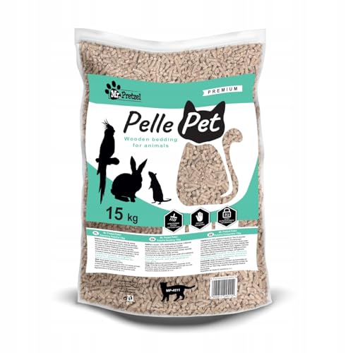 Mr. Pretzel PellePet Kleintierstreu 40L Holzpellets Maxi Pack 15 kg natürliche Einstreu Kanninchen, Hamster, Meerschweinchen, Vögel & Co von Mr. Pretzel