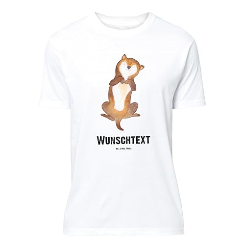 Mr. & Mrs. Panda Größe L Personalisiertes T-Shirt Hund Streicheln - Personalisierte Geschenke, Vierbeiner, Bauchkraulen, Sprüche, Hundewelpe, Männer, von Mr. & Mrs. Panda