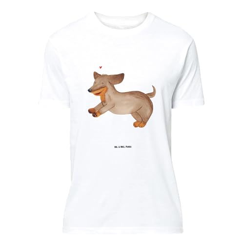 Mr. & Mrs. Panda Größe L T-Shirt Hund Dackel - Geschenk, Tierliebhaber, Sprüche, T-Shirt mit Spruch, Haustier, Party, Herz, süß, Dachshund, Tshirt, von Mr. & Mrs. Panda