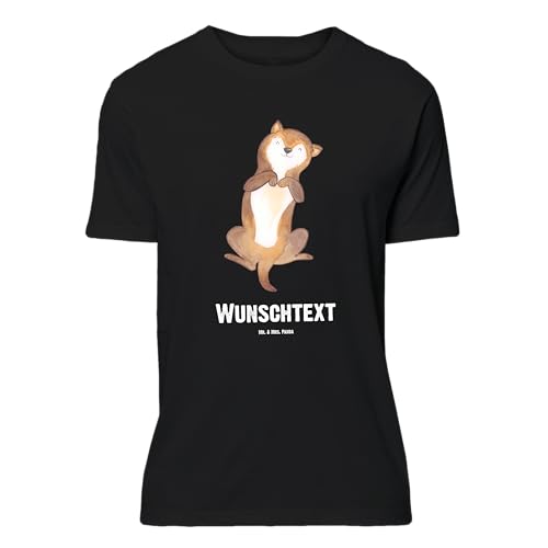 Mr. & Mrs. Panda Größe M Personalisiertes T-Shirt Hund Streicheln - Personalisierte Geschenke, Bauchkraulen, Hunde, Hundemotiv, Sprüche, Haustier, von Mr. & Mrs. Panda