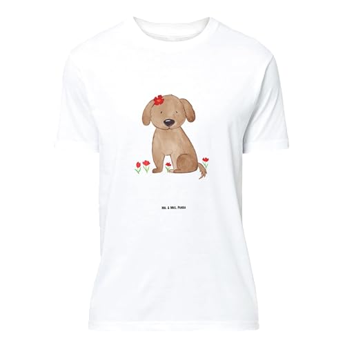 Mr. & Mrs. Panda Größe M T-Shirt Hund Dame - Geschenk, Junggesellenabschied, Jubiläum, Sprüche, Haustier, Hundemotiv, Hundeglück, Hundemama, von Mr. & Mrs. Panda