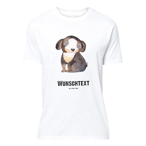Mr. & Mrs. Panda Größe S Personalisiertes T-Shirt Hund Entspannen - Personalisierte Geschenke, Hunderasse, schwarzer Hund, Hundemotiv, Hundeliebe, von Mr. & Mrs. Panda