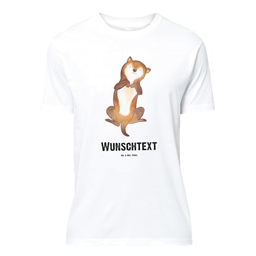 Mr. & Mrs. Panda Größe S Personalisiertes T-Shirt Hund Streicheln - Personalisierte Geschenke, T-Shirt mit Aufruck, Hunde, Hunderasse, Bauchkraulen, von Mr. & Mrs. Panda