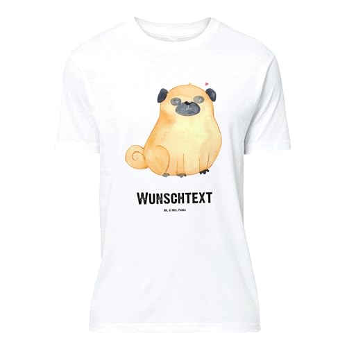 Mr. & Mrs. Panda Größe S Personalisiertes T-Shirt Mops - Personalisierte Geschenke, Liebe, Frauen, Hundebesitzer, Männer, Vierbeiner, T-Shirt mit von Mr. & Mrs. Panda