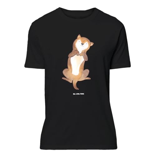 Mr. & Mrs. Panda Größe S T-Shirt Hund Streicheln - Geschenk, Hundemama, Hundewelpe, Bauchkraulen, Vierbeiner, Frauen, Hundeliebe, Sprüche, von Mr. & Mrs. Panda