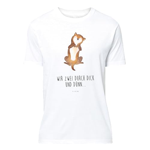 Mr. & Mrs. Panda Größe S T-Shirt Hund Streicheln - Geschenk, Hundemotiv, Schlafshirt, Hundewelpe, T-Shirt mit Spruch, Hunde, Junggesellenabschied, von Mr. & Mrs. Panda