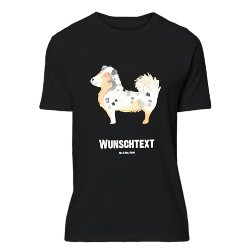 Mr. & Mrs. Panda Größe XL Personalisiertes T-Shirt Hund Australien Shepherd - Personalisierte Geschenke, Tierliebhaber, Australian Shepard, von Mr. & Mrs. Panda