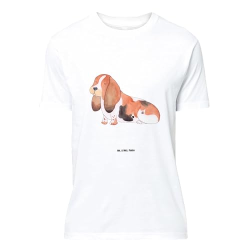 Mr. & Mrs. Panda Größe XL T-Shirt Hund Basset Hound - Geschenk, Hundebesitzer, Hundemotiv, T-Shirt mit Spruch, Lange Ohren, Sprüche, kinderlos, von Mr. & Mrs. Panda