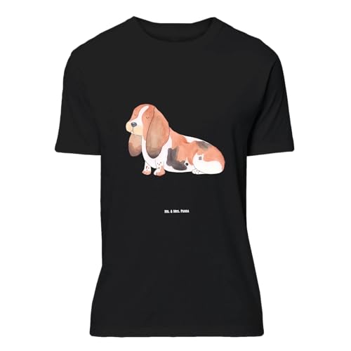 Mr. & Mrs. Panda Größe XL T-Shirt Hund Basset Hound - Geschenk, Männer, geschecktes Fell, Hundebesitzer, Lange Ohren, Hundeliebe, Haustier, Sprüche, von Mr. & Mrs. Panda