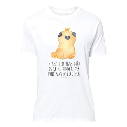 Mr. & Mrs. Panda Größe XL T-Shirt Mops Krone - Geschenk, Hund, Hundebesitzer, Hundebesitzer. Spruch, Hunderasse, kinderlos, Hundemotiv von Mr. & Mrs. Panda