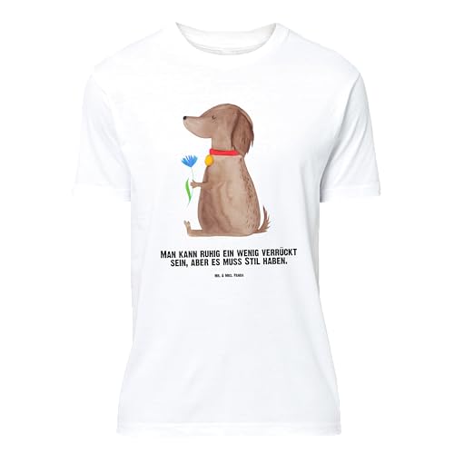 Mr. & Mrs. Panda Größe XXL Personalisiertes T-Shirt Hund Blume - Personalisierte Geschenke, Sprüche, Hundemotiv, Hundebesitzer, T-Shirt mit Aufruck, von Mr. & Mrs. Panda