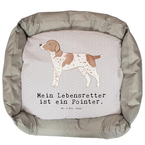 Mr. & Mrs. Panda Hundebett Pointer Lebensretter - Geschenk, English Pointer, Welpe, Hundebett Luxus, Schenken, Hunderasse, Hundedecke, von Mr. & Mrs. Panda