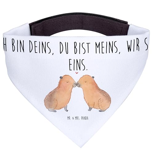 Mr. & Mrs. Panda Hundehalstuch L Capybara Liebe - Geschenk, lustige Sprüche, Tiere, Partnertiere, Gute Laune, Paar, Tiermotive, große Hunde, groß von Mr. & Mrs. Panda