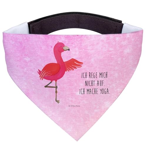 Mr. & Mrs. Panda Hundehalstuch M Flamingo Yoga - Geschenk, Achtsamkeit, Vogel, Yoga-Übung, Entspannung, mittel, entspannt, mittelgroße Hunde von Mr. & Mrs. Panda