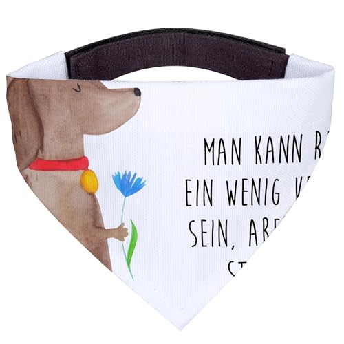 Mr. & Mrs. Panda Hundehalstuch S Hund Blume - Geschenk, klein, Haustier, Hundeliebe, Hundemotiv, Halsband, Sprüche, kleine Hunde, niedlich, von Mr. & Mrs. Panda