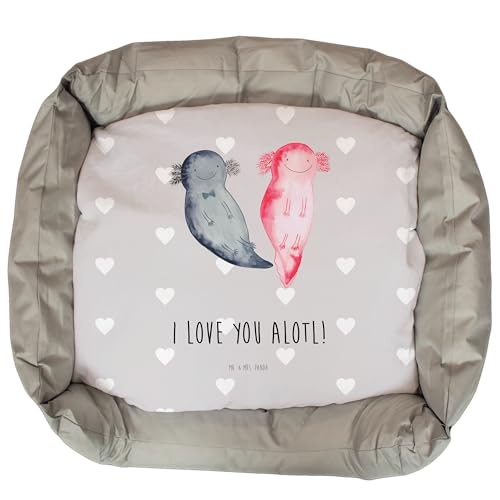 Mr. & Mrs. Panda Katzenbett Axolotl Liebe - Geschenk, Ehefrau, Verlobung, Katenborb, Partner, Geschenk für Frauen, Tierbett, Mitbringsel, Geschenk von Mr. & Mrs. Panda