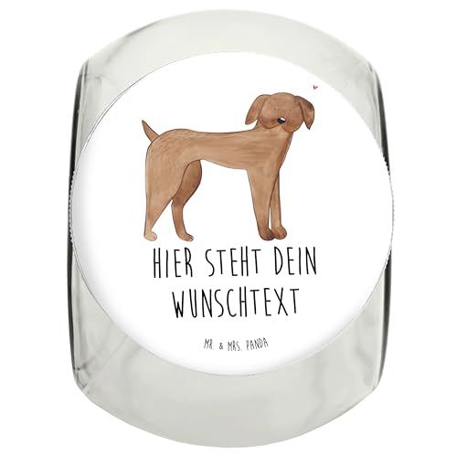 Mr. & Mrs. Panda XL 2000ml Personalisiertes Leckerli Glas Hund Dogge - Personalisierte Geschenke, Personalisiertes Leckerli Glas Katze, von Mr. & Mrs. Panda