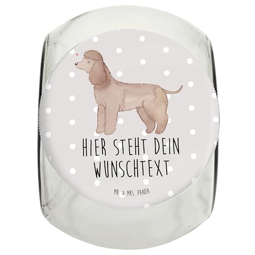 Mr. & Mrs. Panda XL 2000ml Personalisiertes Leckerli Glas Irish Water Spaniel Lebensretter - Personalisierte Geschenke, Jagdhund, Schenken, Welpe, von Mr. & Mrs. Panda