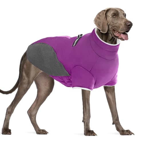 Mrcopetal Hunde-Wintermantel, Hundejacke, kaltes Wetter, warme Fleece-gefütterte Hundekleidung, winddicht, reflektierend, Rollkragen, Hunde-Schneeanzug mit Geschirr, Hundeweste, Mäntel für kleine, von Mrcopetal