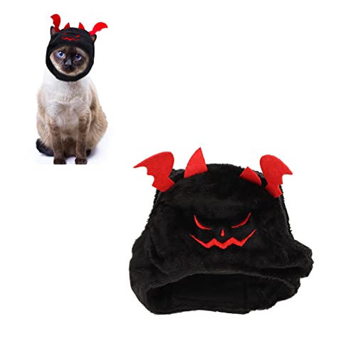 Halloween-Kürbis-Katzenhut, Niedlich, Hautfreundlich, Süßes Haustierkostüm, Plüsch, Reißfeste Katzenkostüme für Haustiere, Hunde, Katzen, Festliche Veranstaltungen, von Mrisata