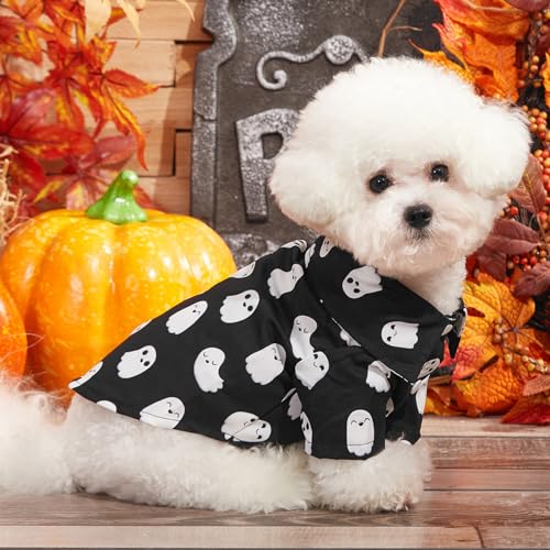 Hundegeist-Kleidung, Süßes, Stilvolles Halloween-Haustier-Shirt für Kleine Hunde, Welpen, Süßes, Weiches, Bequemes, Lustiges Halloween-Haustier-Shirt für Kleine Hunde, Welpen von Mrisata