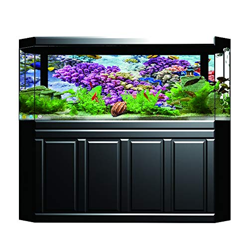 Mrisata Aquarium Dekorative Aufkleber Fisch Hintergrund Aufkleber Hintergrund Poster Dekorative Malerei PVC Aufkleber Landschaft Bild Aquarienfische (122 * 50cm) von Mrisata