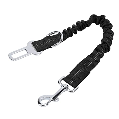 Mrisata Bungee-Hundeleine, Hundelaufleine, Hundeleine, 3-in-1, Explosionssicher, Einziehbare Bungee-Hundetrainingsleine Wandern, Camping, Hinterhof, Strand, Schwarz (Schwarz) von Mrisata