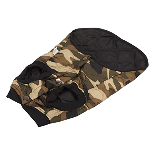 Mrisata Hundejacke, Hundemantel Kaltes Wetter, Warme Hundeweste, Hundemantel, Polyester-Baumwolle, Gepolstert, Camouflage-Druck, ärmellos, Herbst-Winter-Haustier, Warme Kleidung von Mrisata