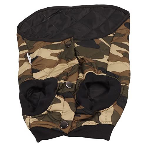 Mrisata Hundejacke, Hundemantel Kaltes Wetter, Warme Hundeweste, Hundemantel, Polyester-Baumwolle, Gepolstert, Camouflage-Druck, ärmellos, Herbst-Winter-Haustier, Warme Kleidung von Mrisata