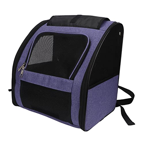 Katzen-Rucksack-Tragetasche, Katzen-Reiserucksack, Haustier-Tragetasche, Hunde-Rucksack-Tragetasche, Katzen-Rucksack-Tragetasche, Tragbar, Atmungsaktiv, Große (Lila) von Mrisata