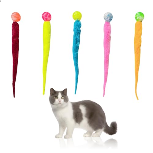 Mrltau 5 pcs Wiggly Balls lustiges Katzenspielzeug, Hüpfball, perfekt für Katzen jeden Alters, Interaktives Spielzeug für Katzen, Katzenspielzeug Selbstbeschäftigung. von Mrltau