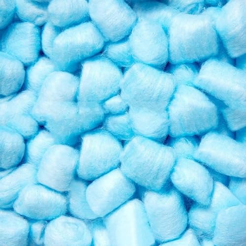 MsHtv Hamster-Bettwäsche, warme Baumwollbällchen, ideal für kleine Haustiere, Winter-Baumwollnest, Wärmezubehör (35 g x 5 Stück, blau) von MsHtv