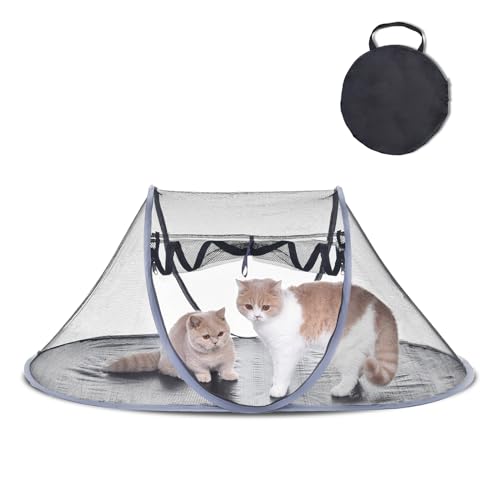 Katzenzelt Outdoor, Pop-Up-Katzenzelt, Haustiergehege, Laufstall, geeignet für Katzen und Welpen, tragbares Übungszelt mit Tragetasche von Msutree