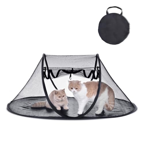 Katzenzelt Outdoor, Pop-Up-Katzenzelt, Haustiergehege, Laufstall, geeignet für Katzen und Welpen, tragbares Übungszelt mit Tragetasche von Msutree